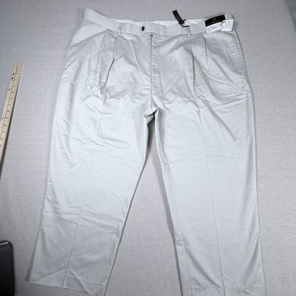Gary Player 48X32 Men Khaki Chino Dress Pant Big & Tall NEW 2 Pleat On Seam Golf